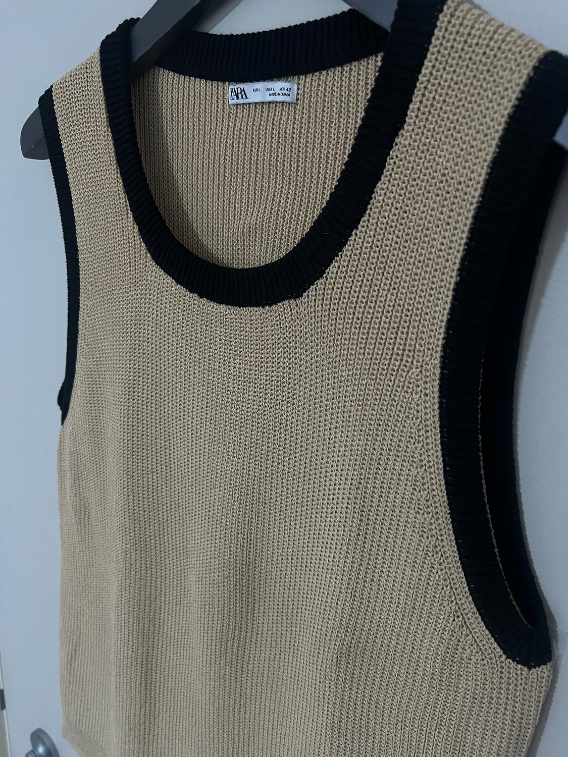 CONTRAST KNIT TANK TOP - Image 2