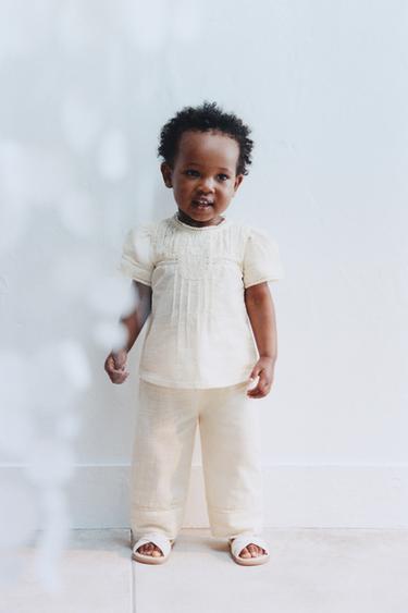 EMBROIDERED SHIRT - Ecru by Zara