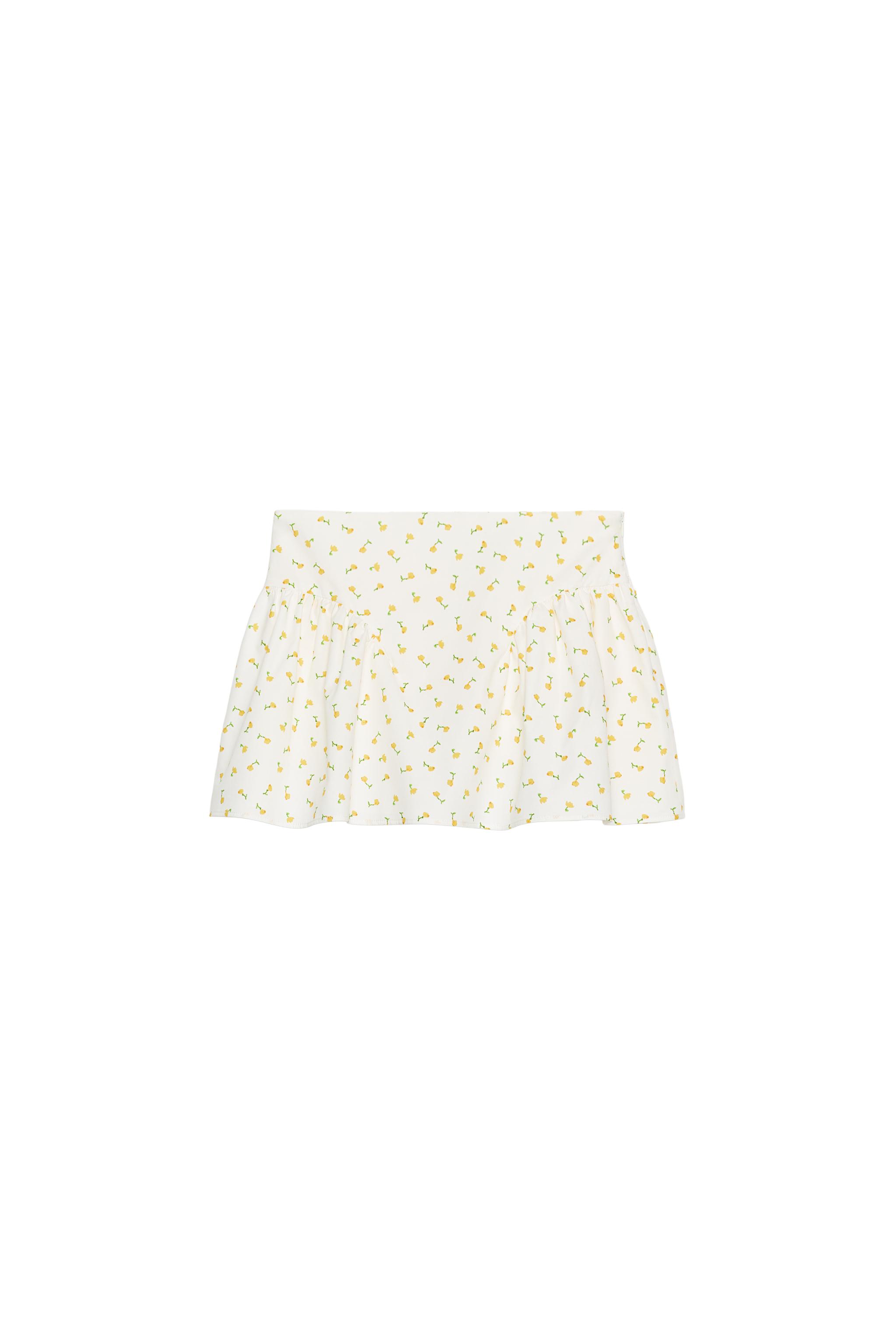 FLORAL POPLIN MINI SKIRT