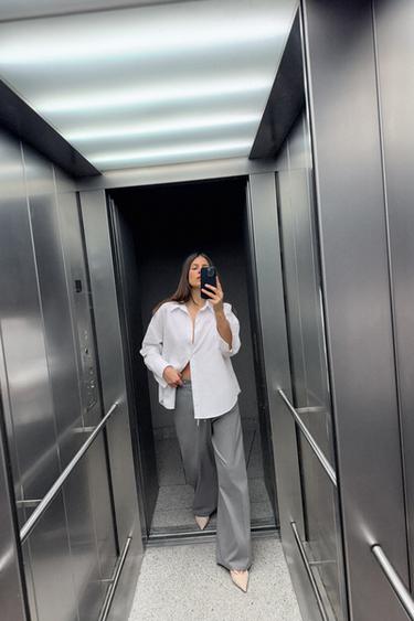 TROUSERS WITH AN ELASTICATED WAISTBAND - Grey by Zara - Image 0