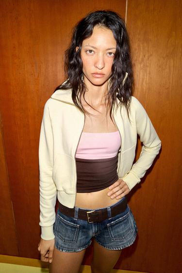 100% SPLIT SUEDE BELT - Brown by Zara - Image 0