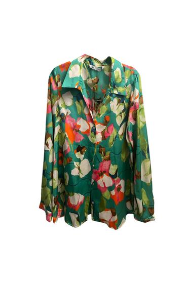 SILKY FLORAL PRINT TOP
