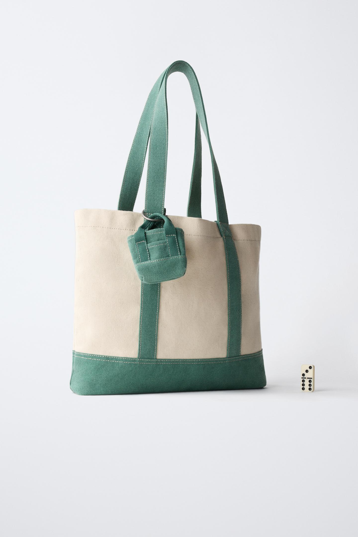 Детская сумка Zara Charm Shopper, цвет: Зелёный — фото 6