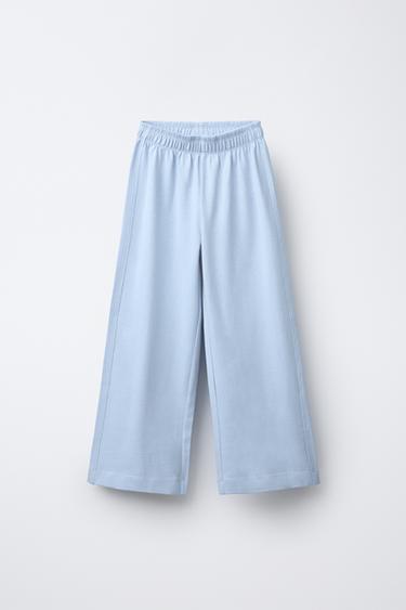 PANTALÓN PIERNA ANCHA HEAVY WEIGHT - Azul claro de Zara - Imagen 0