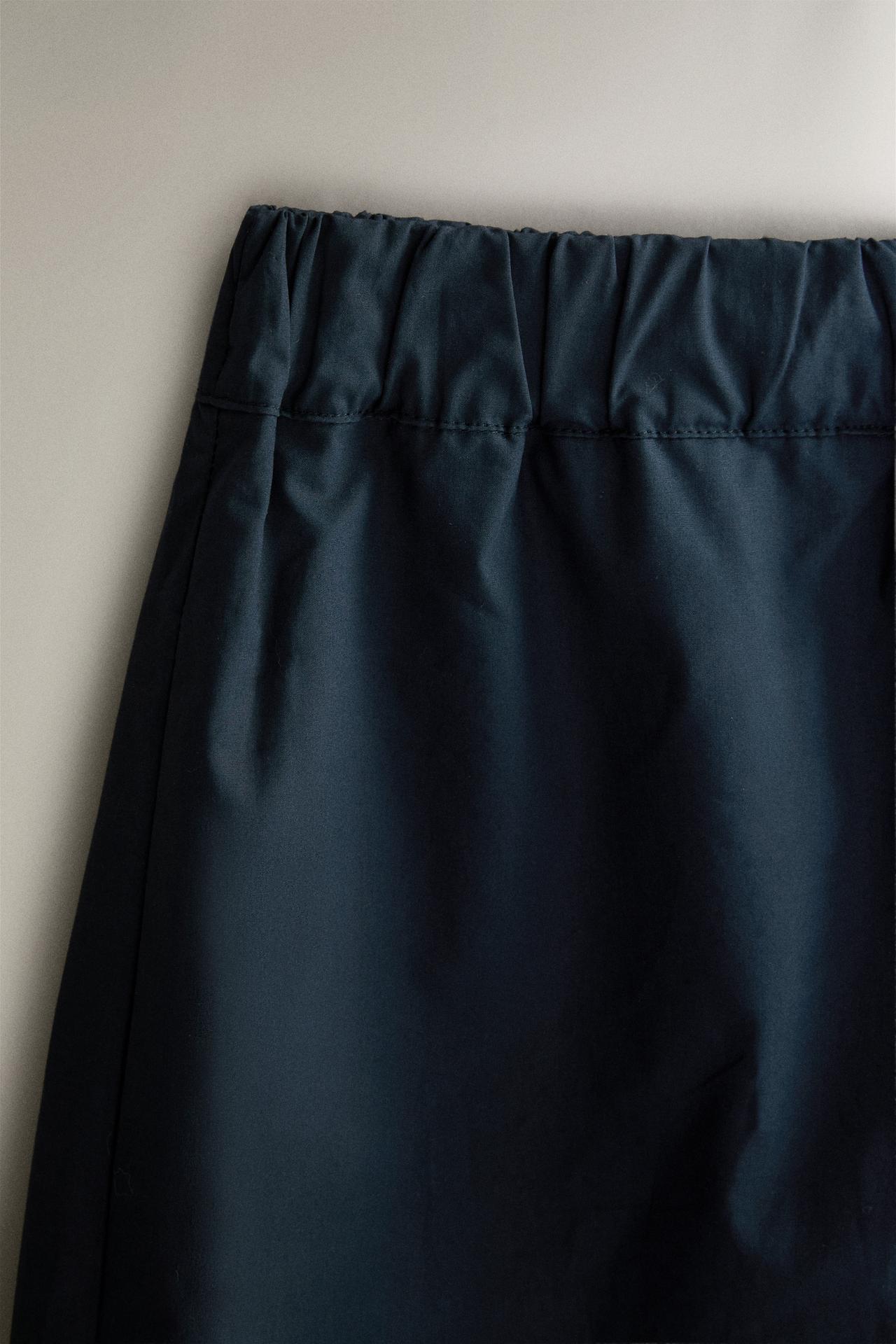 COTTON POPLIN SHORTS — Blue