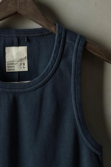 RIBBED TANK TOP X SR_A - Navy blue by Zara - Image 2