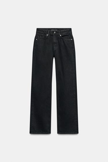 JEAN Z1975 REGULAR TAILLE HAUTE LONG - Noir de Zara