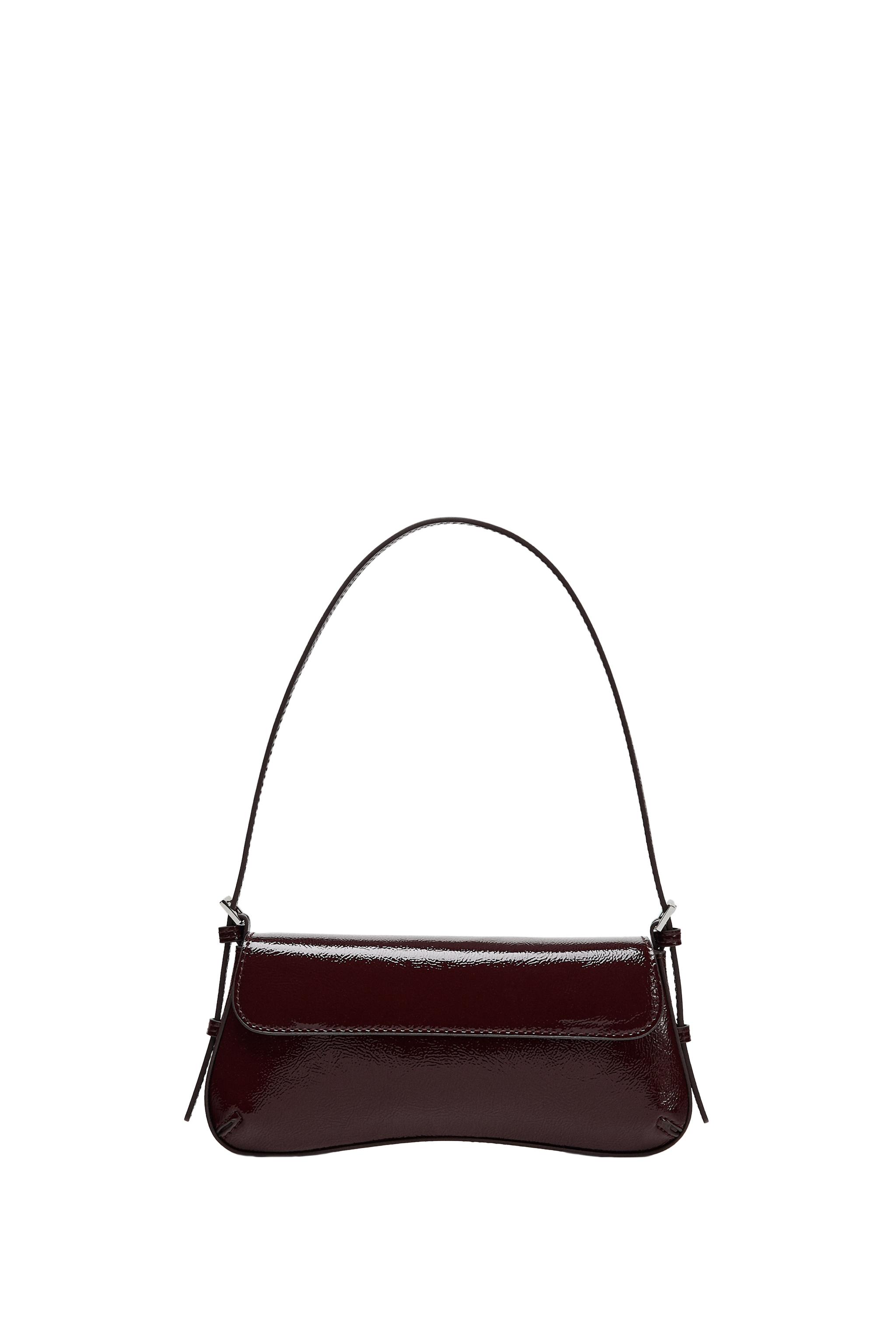 SHOULDER BAG WITH FLAP - Burgundy Red | ZARA South Africa