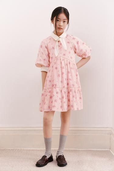 クロップド丈デタッチャブルスカーフシャツオフホワイトZaraのクロップド丈デタッチャブルスカーフシャツ - オフホワイト 