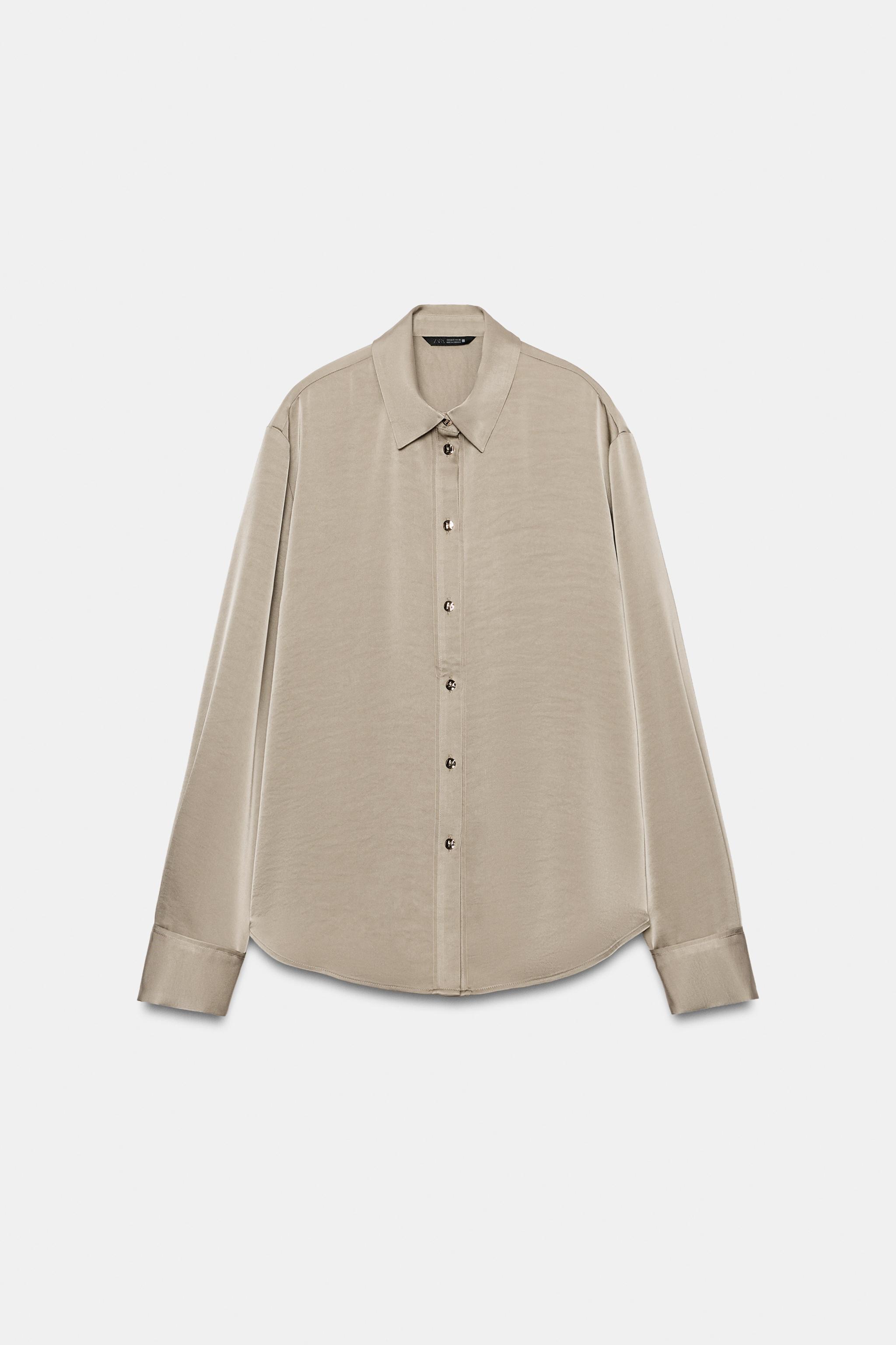 GOLD BUTTON SATIN SHIRT