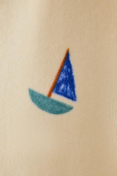 PONCHO ENFANT PLAGE BATEAUX - Crème de Zara - Image 3