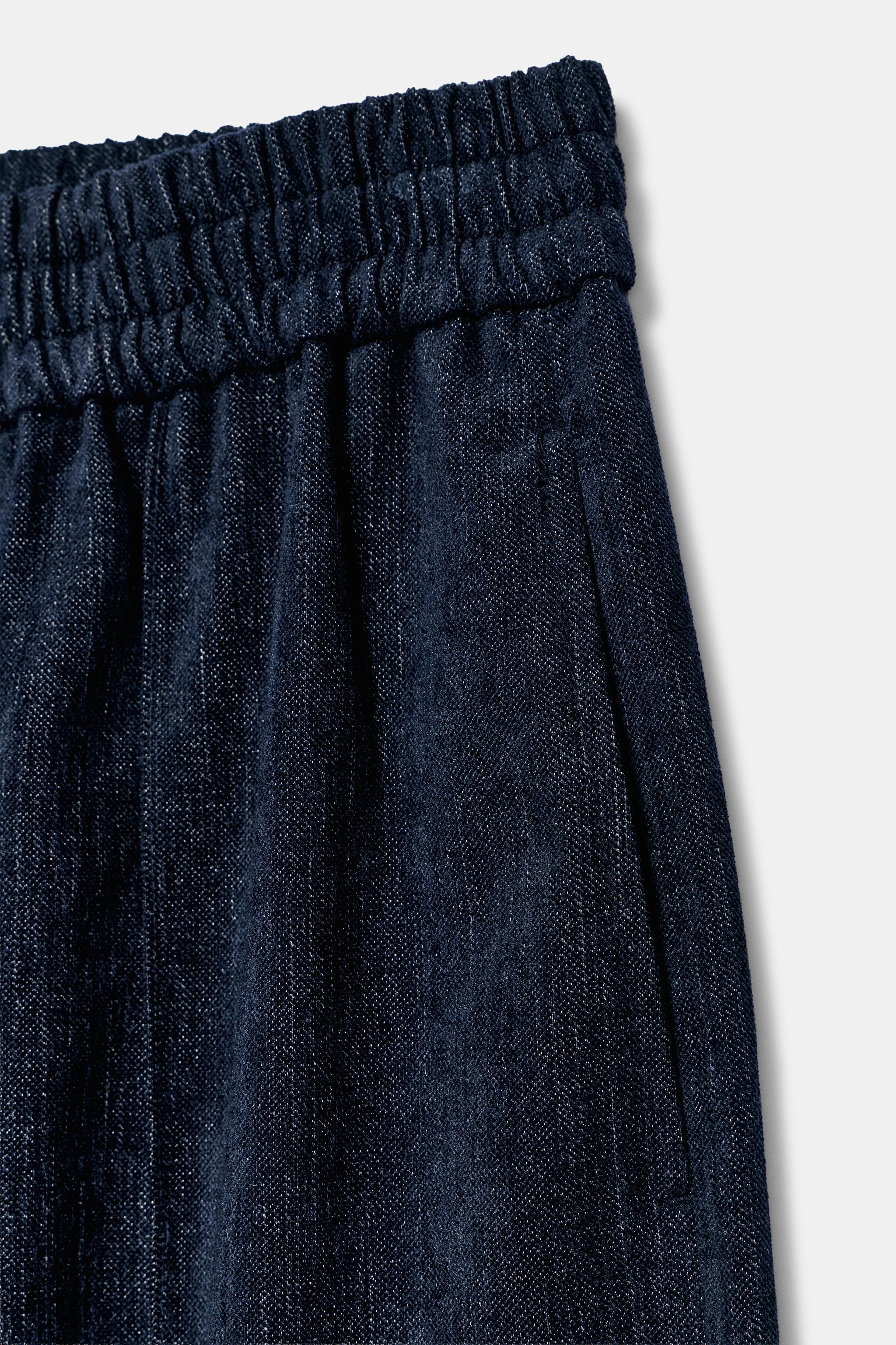 WIDE-LEG ELASTIC WAISTBAND PANTS