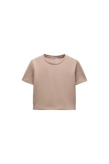 CAMISETA ELÁSTICA CROPPED
