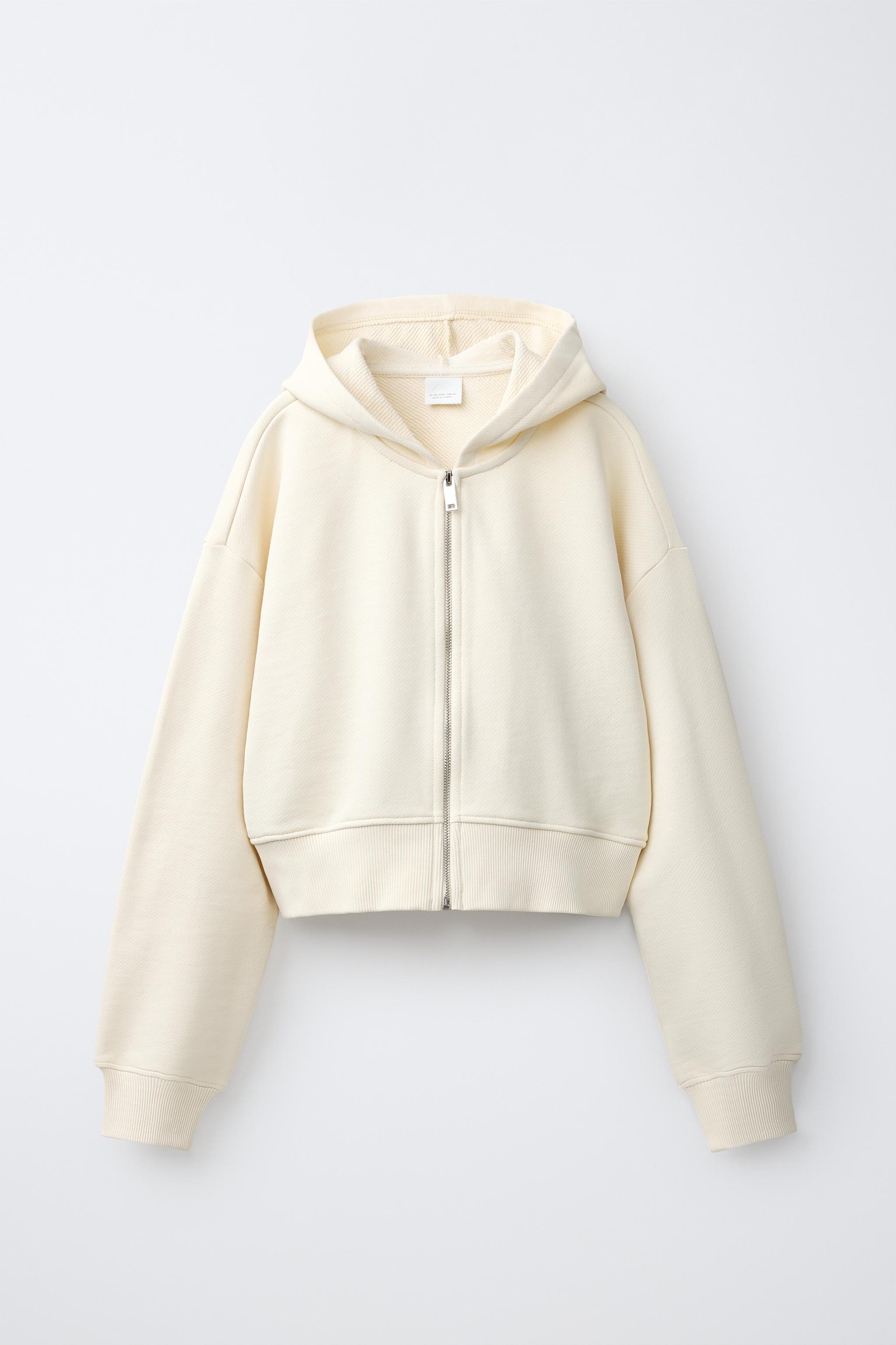 Детские худи Zara CROPPED ZIP SWEATSHIRT