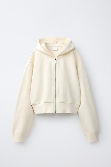 SWEATSHIRT CAPUZ CROPPED - Cru da Zara