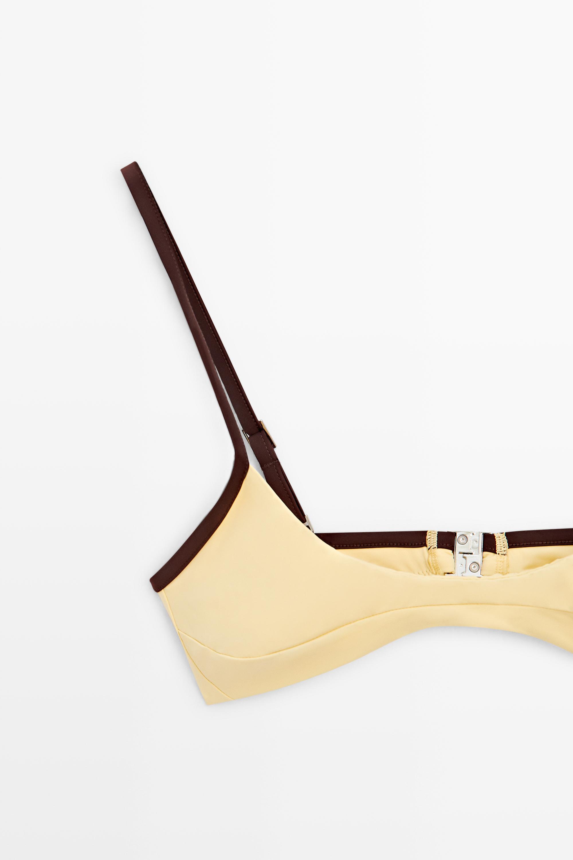 Contrast bikini top — Yellow