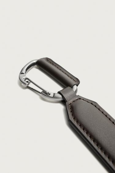 LEATHER KEY RING — Brown 2