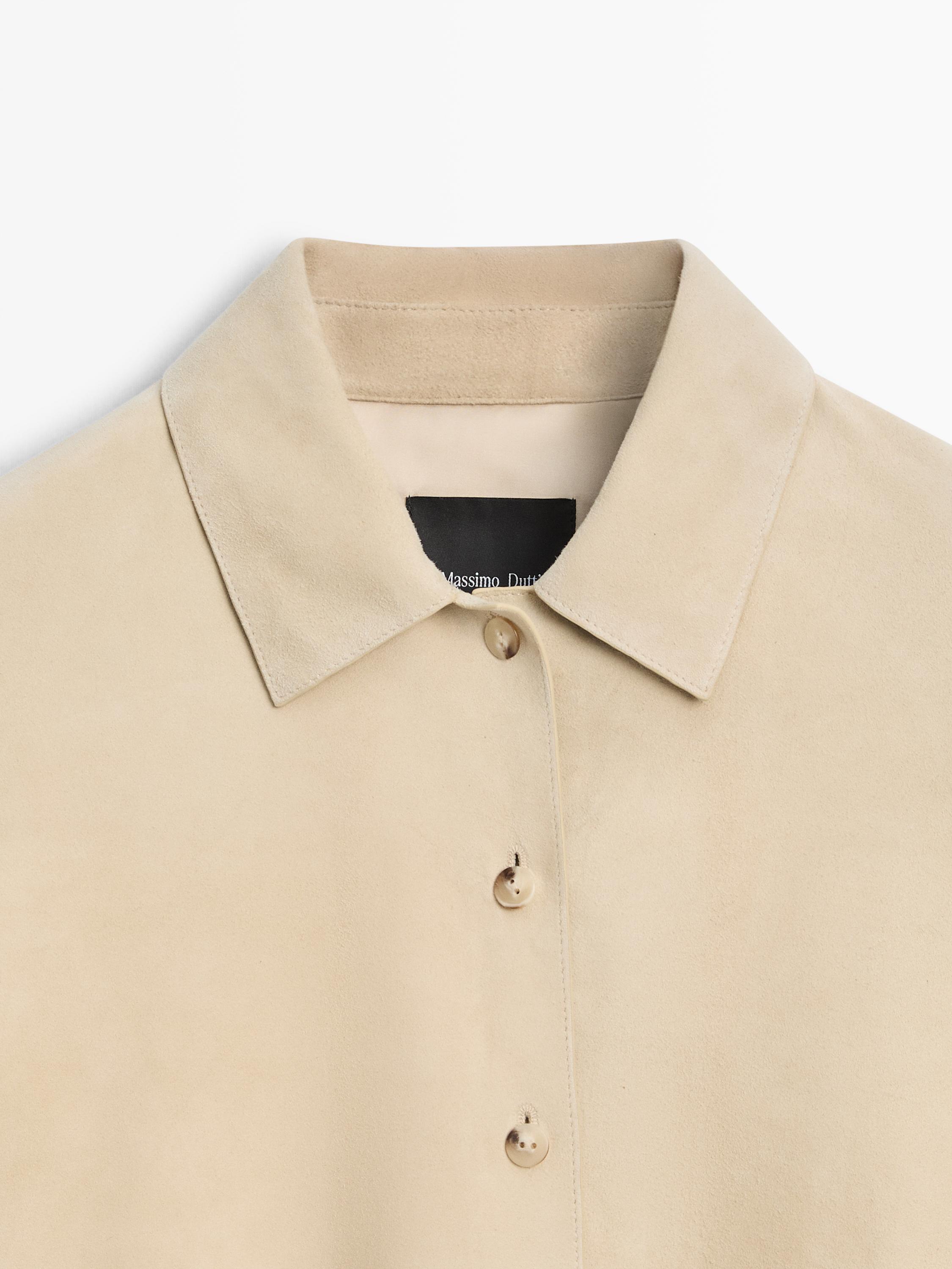 Suede leather shirt