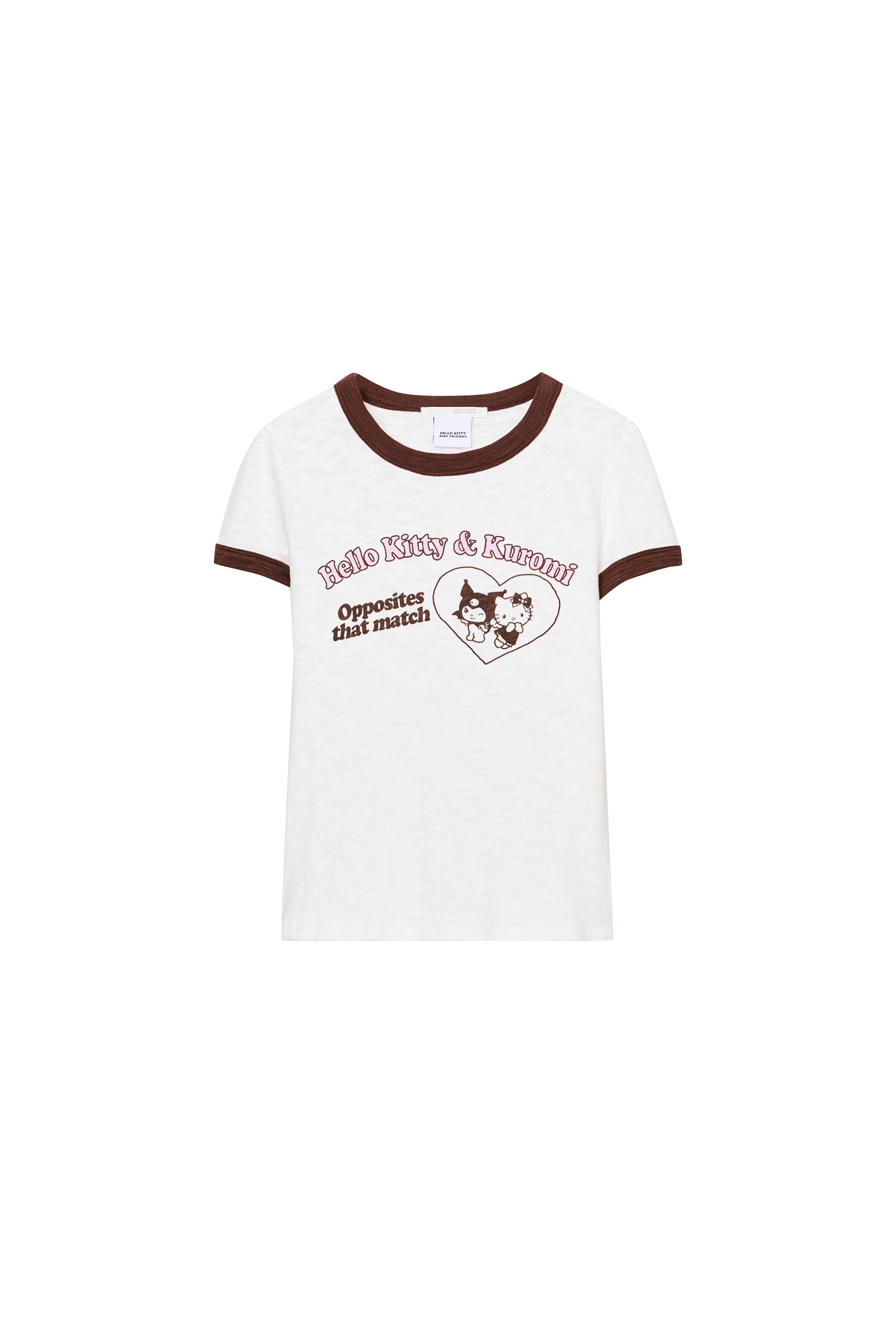 HELLO KITTY AND FRIENDS © SANRIO SLUB KNIT T-SHIRT - Ecru | ZARA