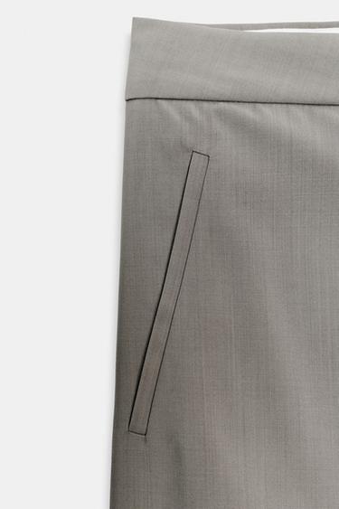 JUPE ASYMÉTRIQUE EN LAINE W COLLECTION - Gris de Zara - Image 7