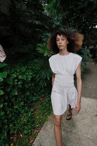 POPLIN COMBINATION DRESS - White by Zara - Image 2