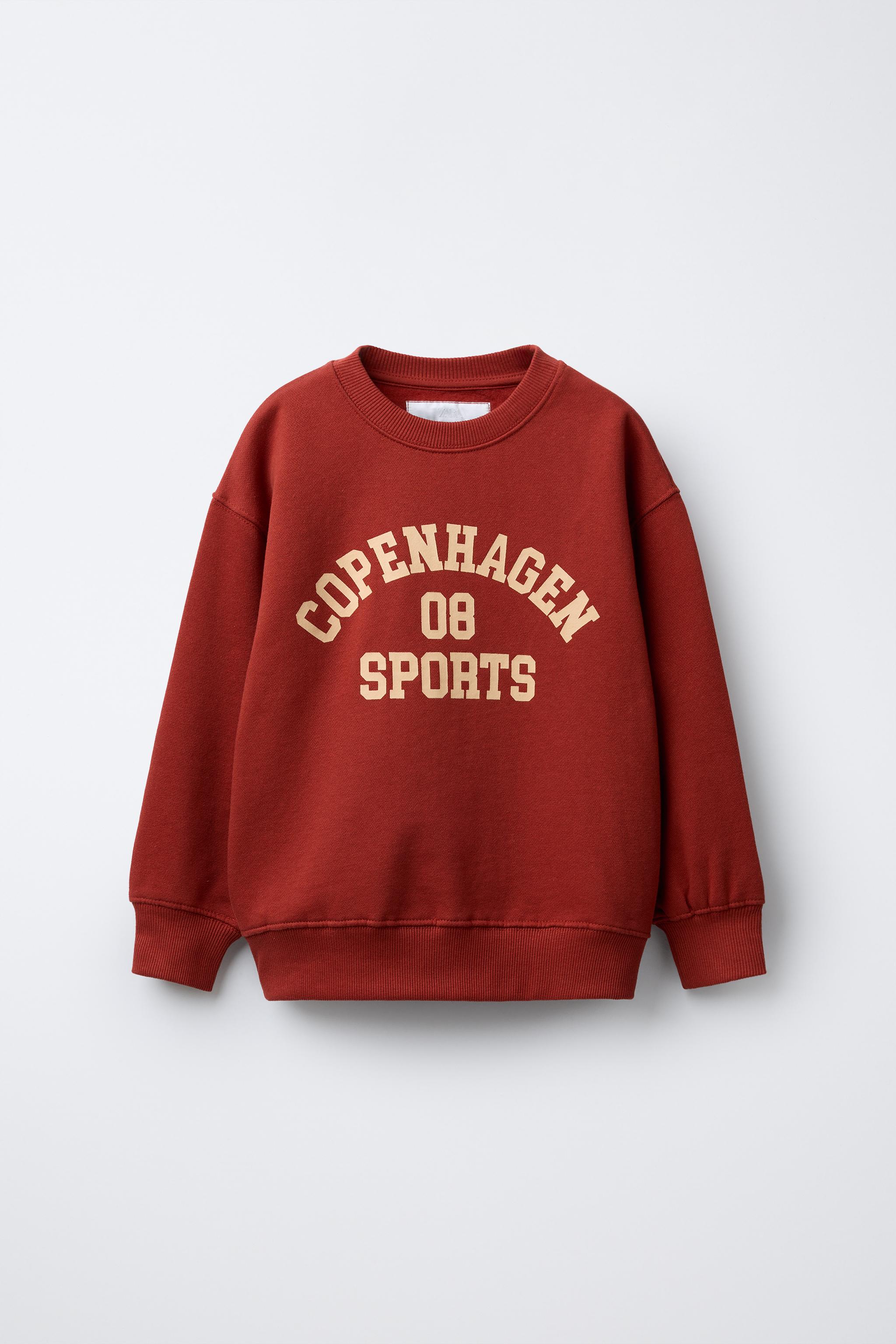 ZARA スウェット VARSITY PRINT SWEATSHIRT - Terracotta | ZARA United States