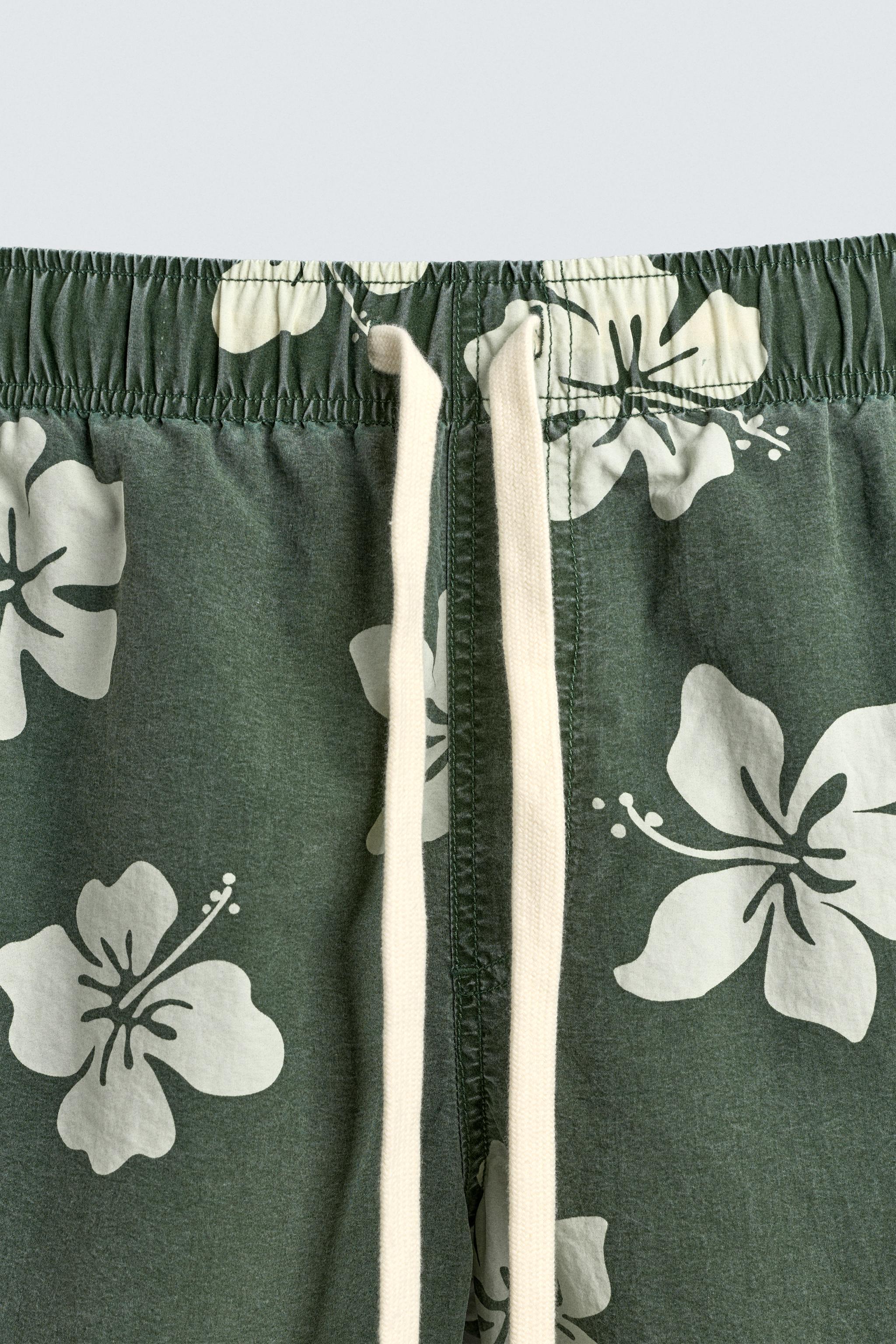 SHORT DE BAIN À IMPRIMÉ HIBISCUS