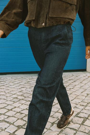 Z1975 BRAIDED BELT CHINO DENIM TROUSERS - Blue by Zara - Image 2