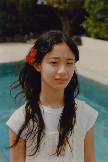 SCHIFFLI EMBROIDERY LACE TOP - Ecru by Zara