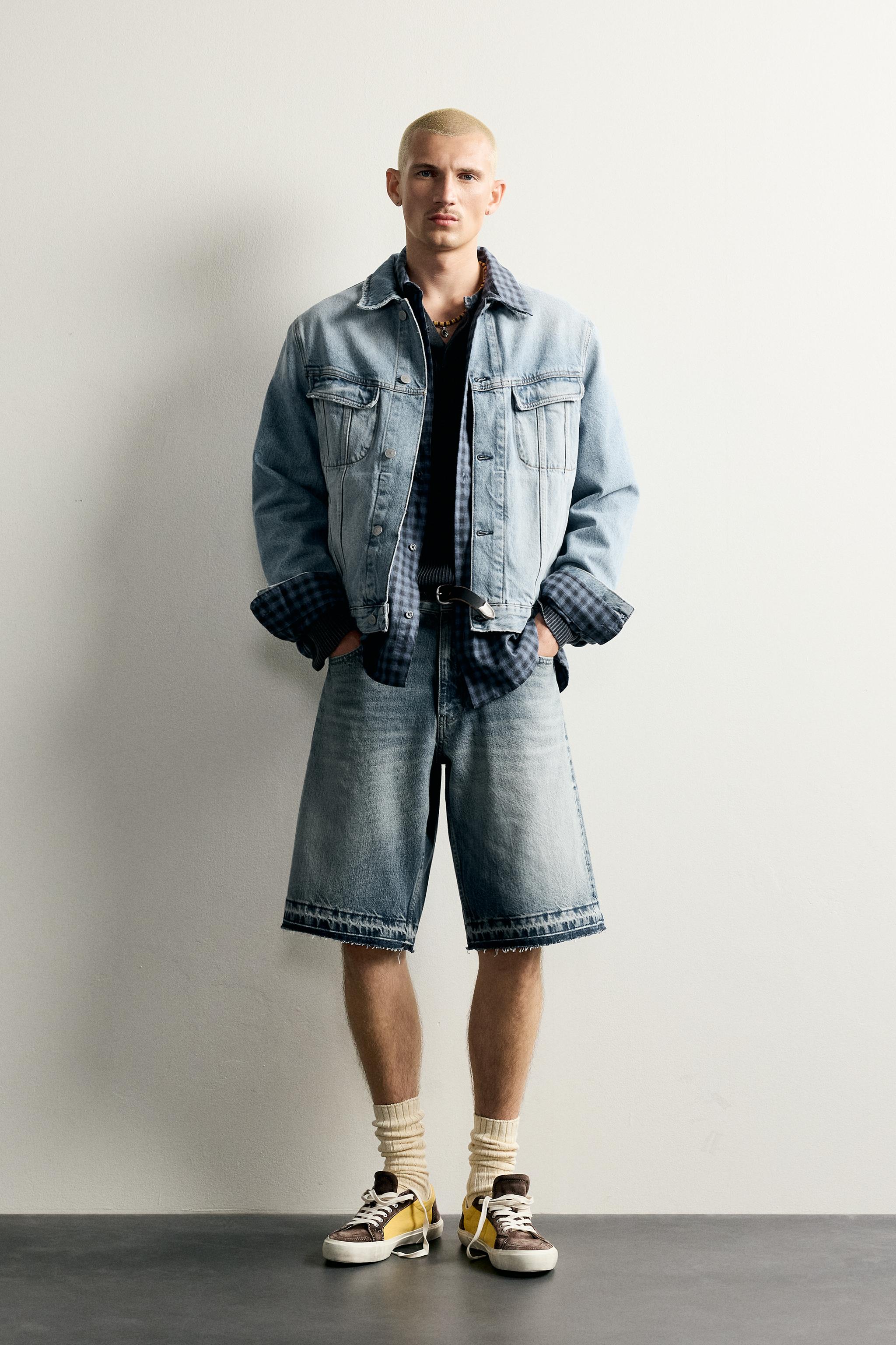 Zara RELAXED FIT DENIM BERMUDA