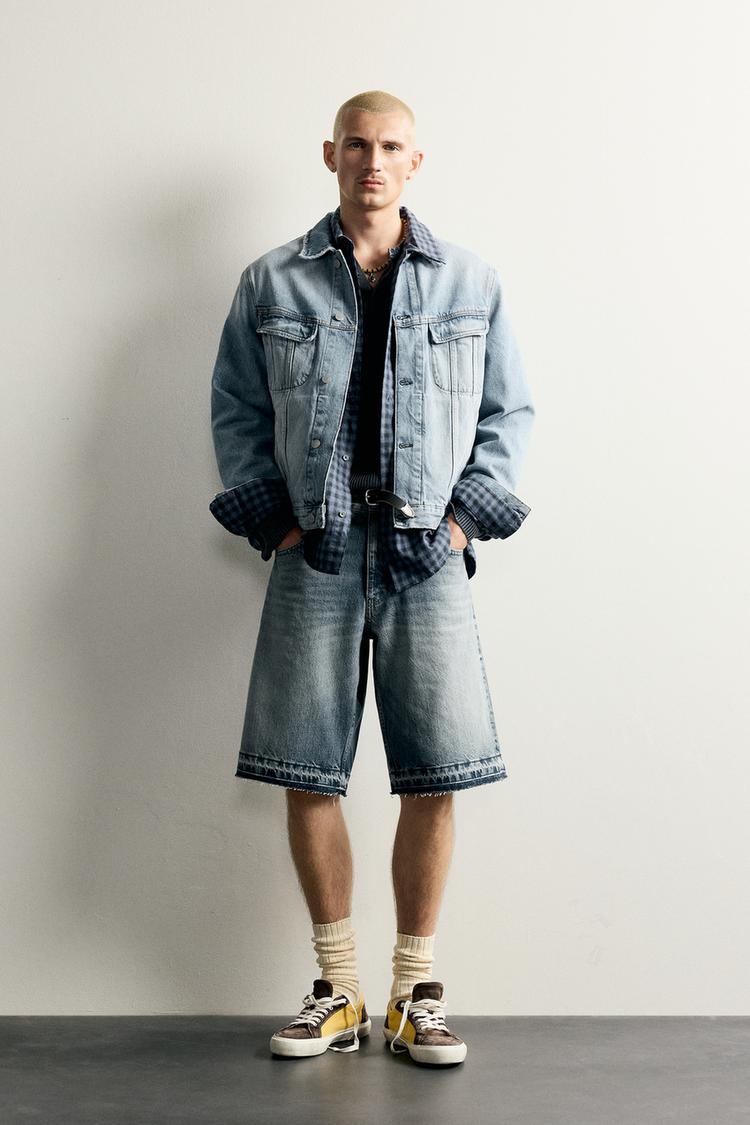 RELAXED FIT DENIM BERMUDA SHORTS