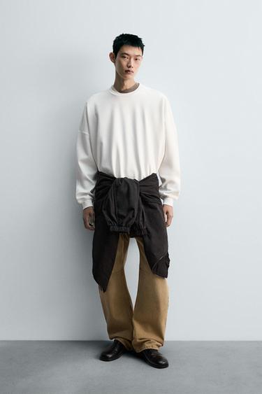 Zara 標籤 Interlock 運動衫 - 白色