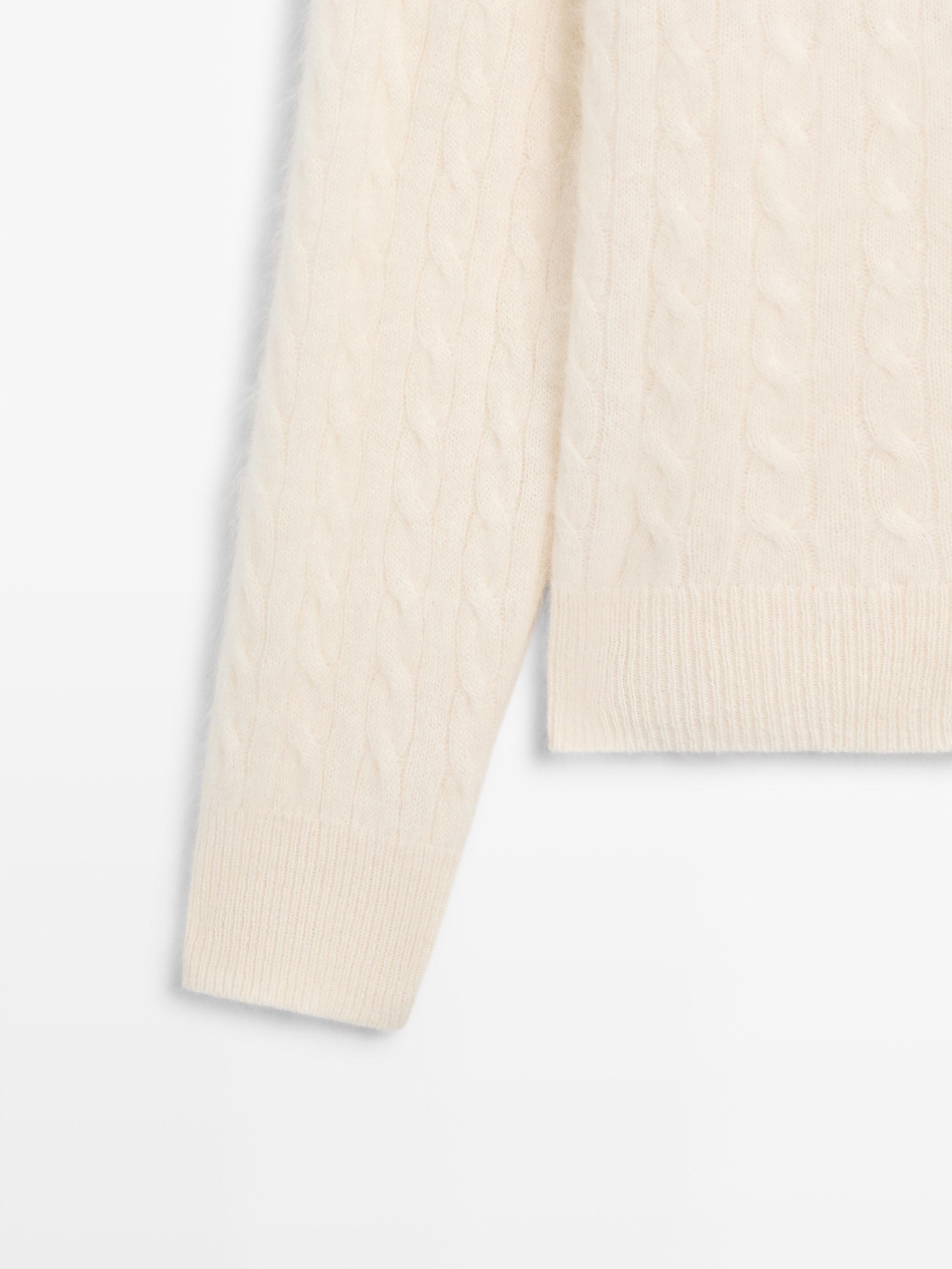 100% wool cable-knit cardigan