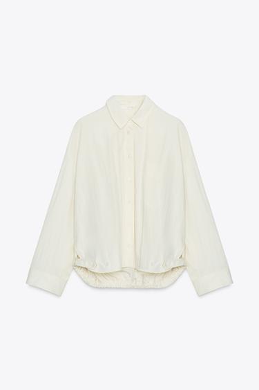 ZW COLLECTION POCKET SHIRT - Ecru by Zara - Image 6