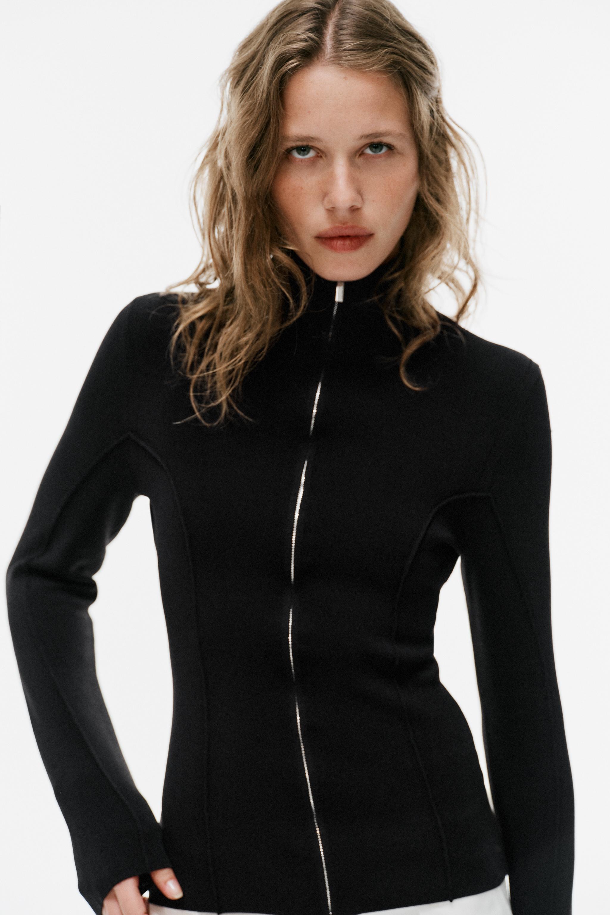 Zara FERMUARLI ÖRGÜ HIRKA görsel 2