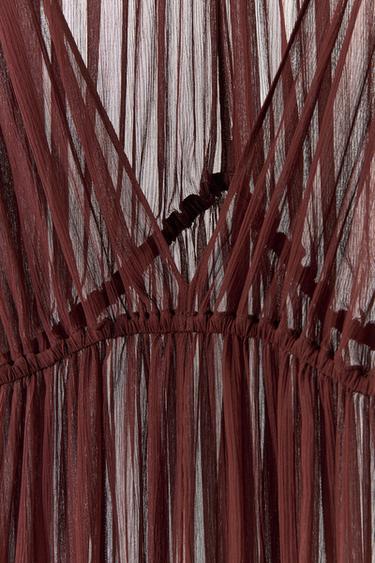 FLOWING LONG DRESS - Brown by Zara - Image 6