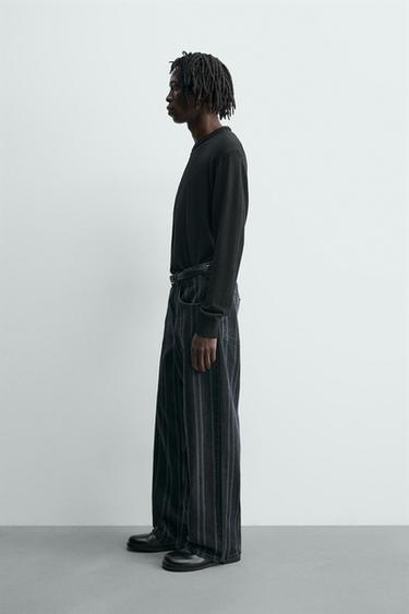 Jean Skinny Zara Rayé Bleu - Taille EU 34 - Occasion Très Bon état - Coupe Slim