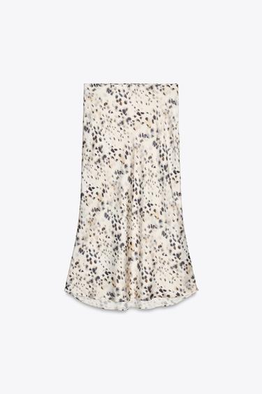 PRINTED MIDI SKIRT - only one by Zara - Image 0