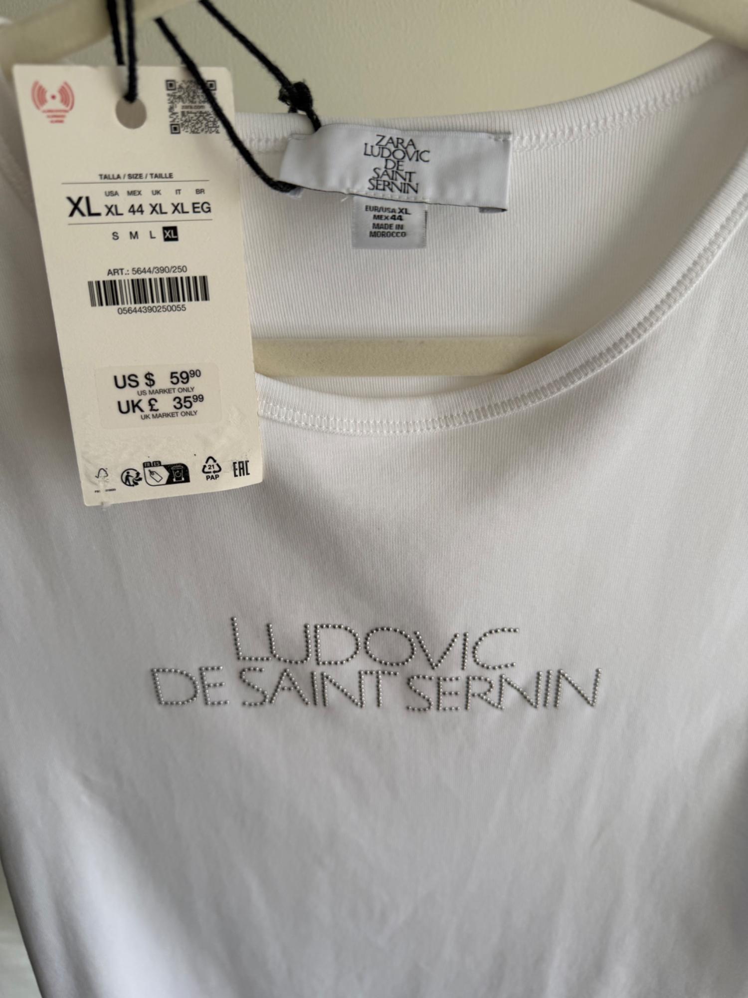 RHINESTONE LOGO TANK TOP LUDOVIC DE SAINT SERNIN x ZARA | SECOND
