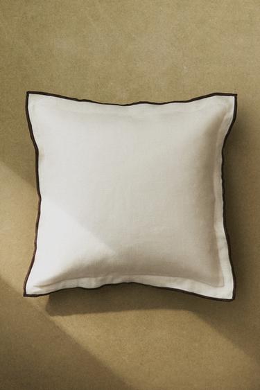 CUSHION COVER WITH OVERLOCK - White by Zara - Image 5
