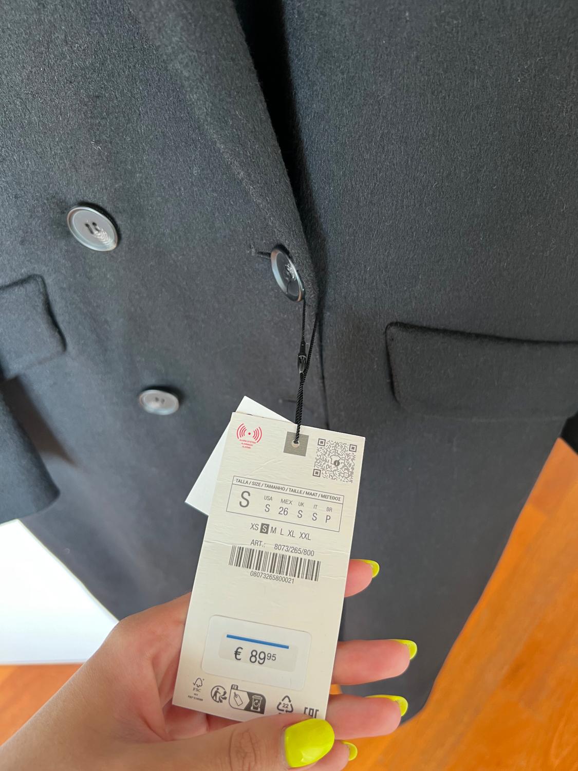 CAPPOTTO LUNGO OVERSIZE NERO CON 53 LANA - Image 3