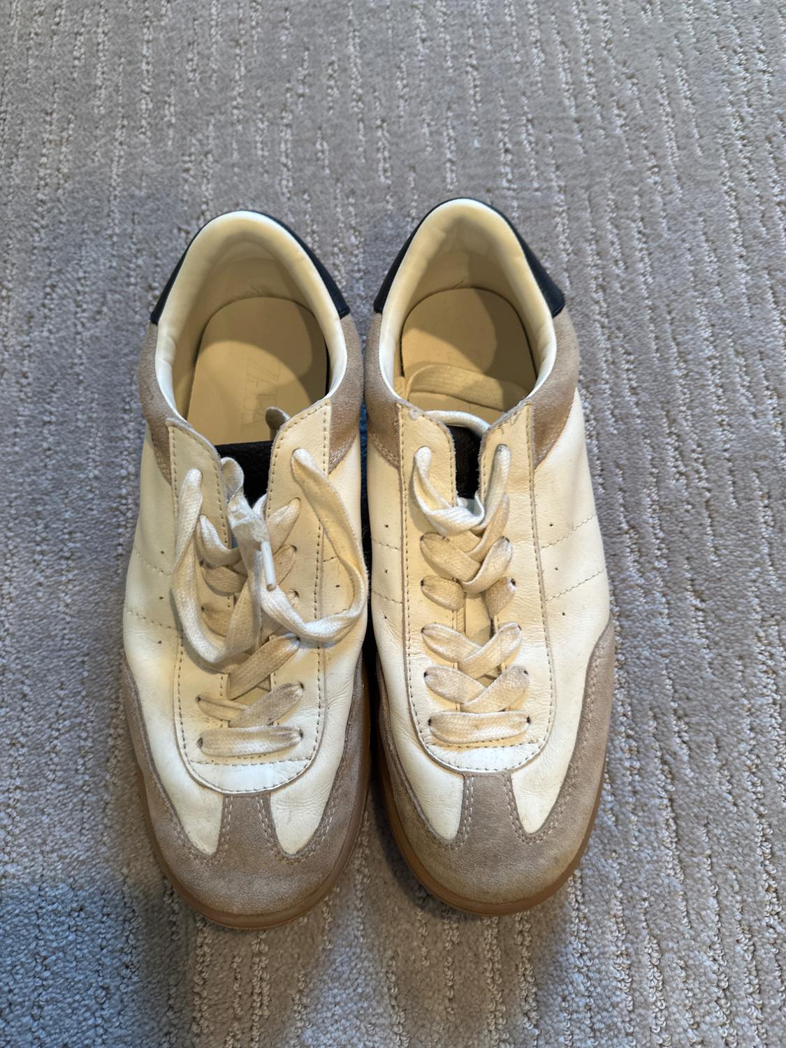 MIXED LEATHER ATHLETIC SNEAKERS - Image 2