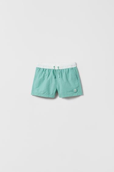 KIDS/ BERMUDA BAÑO ETIQUETA GOMA - Verdoso de Zara
