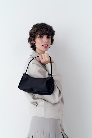 SAC PORTÉ ÉPAULE SATINÉ - Noir de Zara