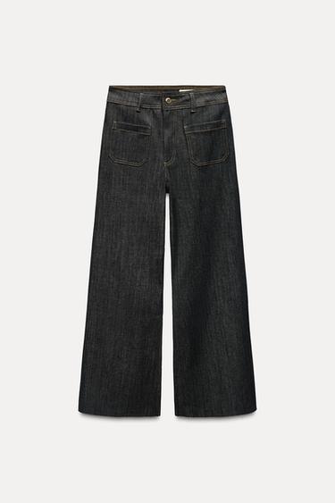 JEAN COUPE LARGE ET TAILLE HAUTE COLLECTION ZW - Bleu indigo de Zara