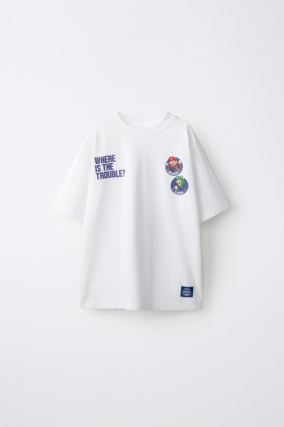 CAMISETA COM ESTAMPA MARIO BROS ™ © NINTENDO - Branco-marfim da Zara - Imagem 0