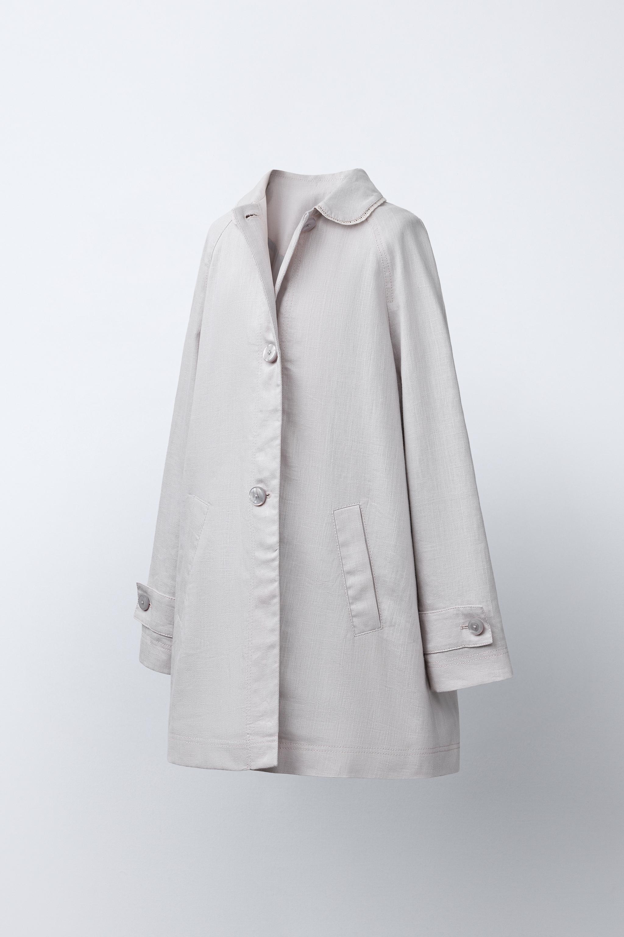 PLAIN LINEN & COTTON COAT