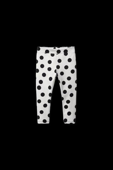 BREATHABLE POLKA DOT LEGGINGS - Ecru by Zara