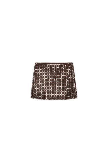 SHINY MINI SKIRT