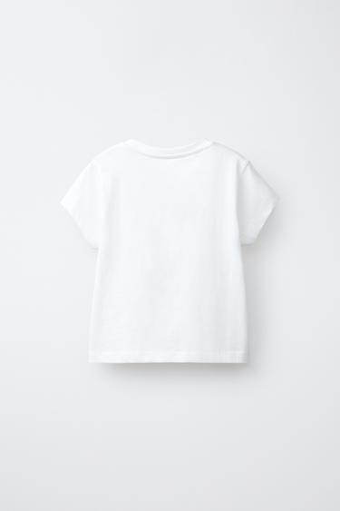 T-SHIRT À INSCRIPTION IMPRIMÉE - Blanc de Zara - Image 2